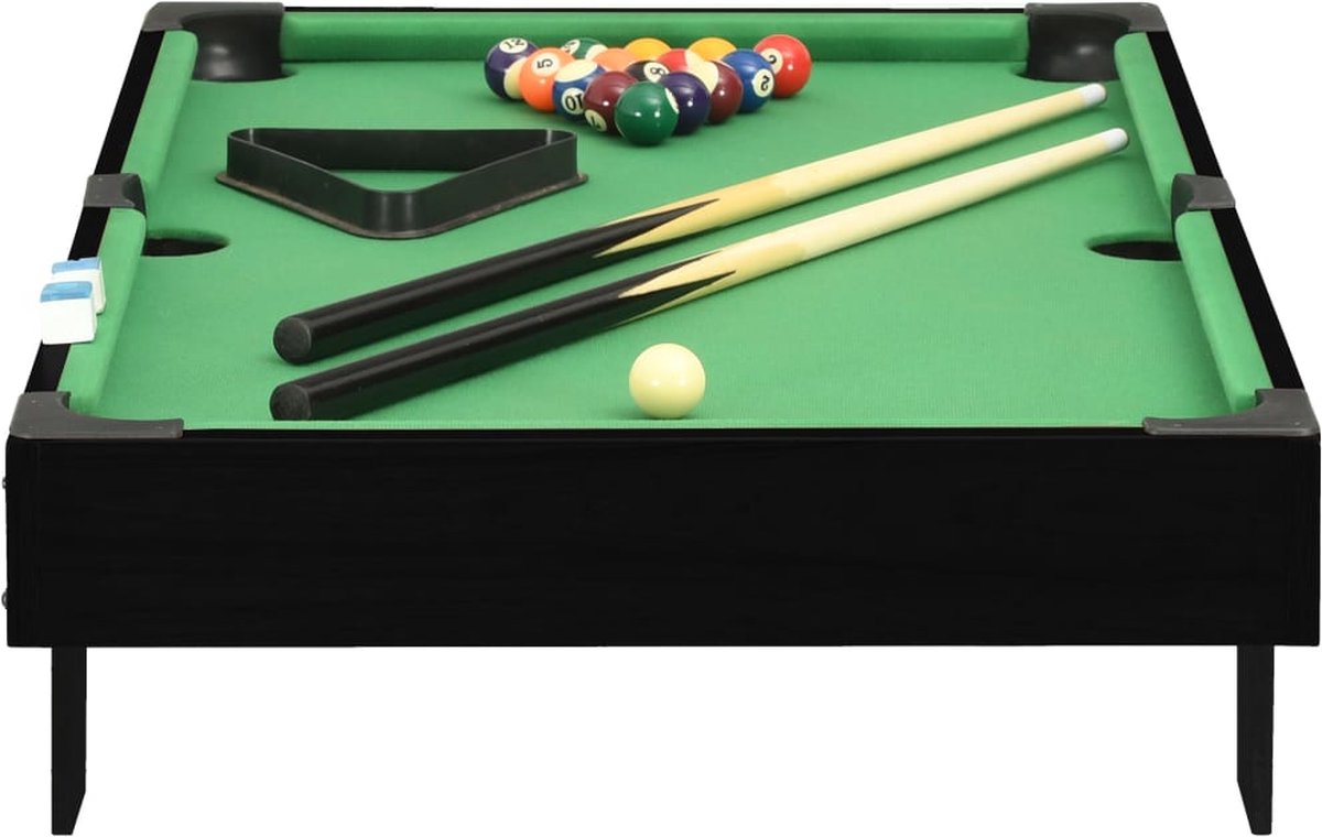 Vidaxl Minipooltafel 3 Feet 92x52x19 Cm En Groen - Zwart
