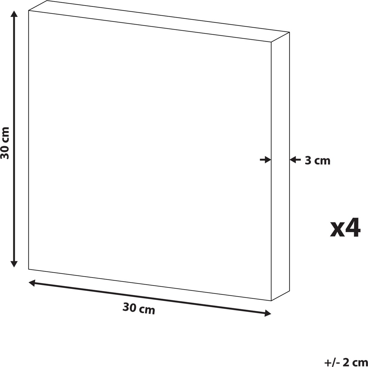 Beliani Bombi Wanddecoratie Nylon 3 X 30 Cm