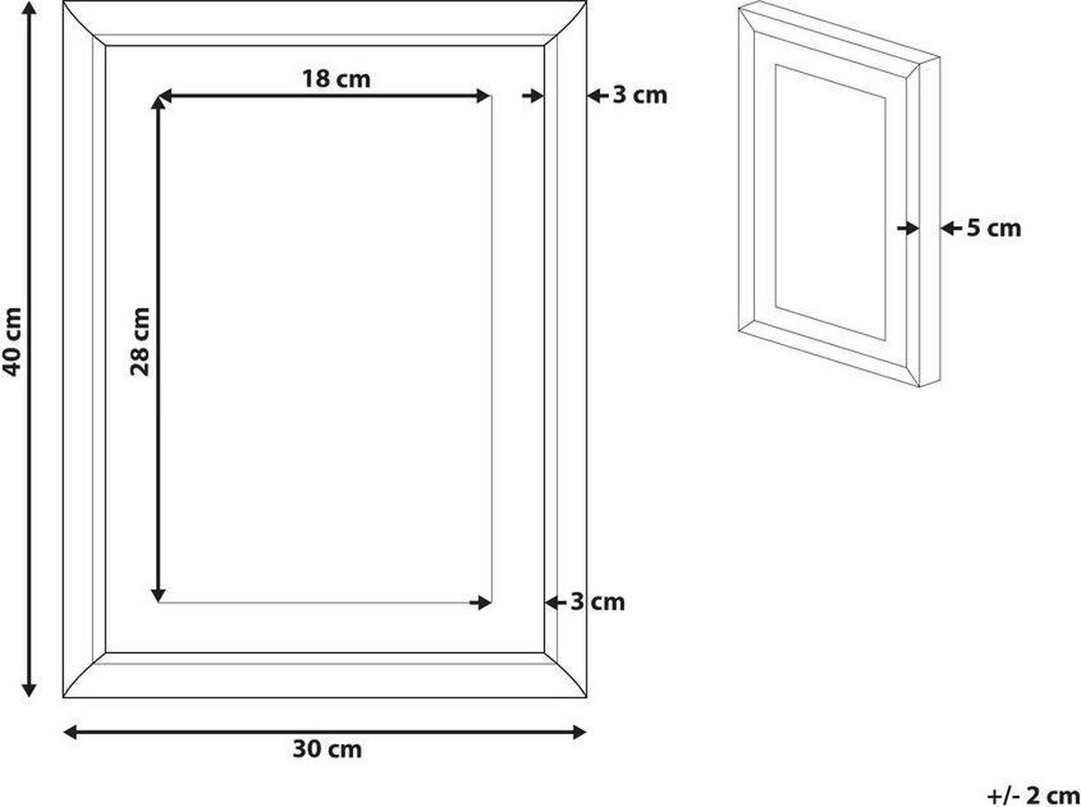 Beliani Balala Wanddecoratie Papier 5 X 30 Cm - Roze