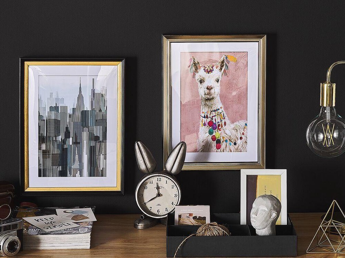 Beliani Balala Wanddecoratie Papier 5 X 30 Cm - Roze