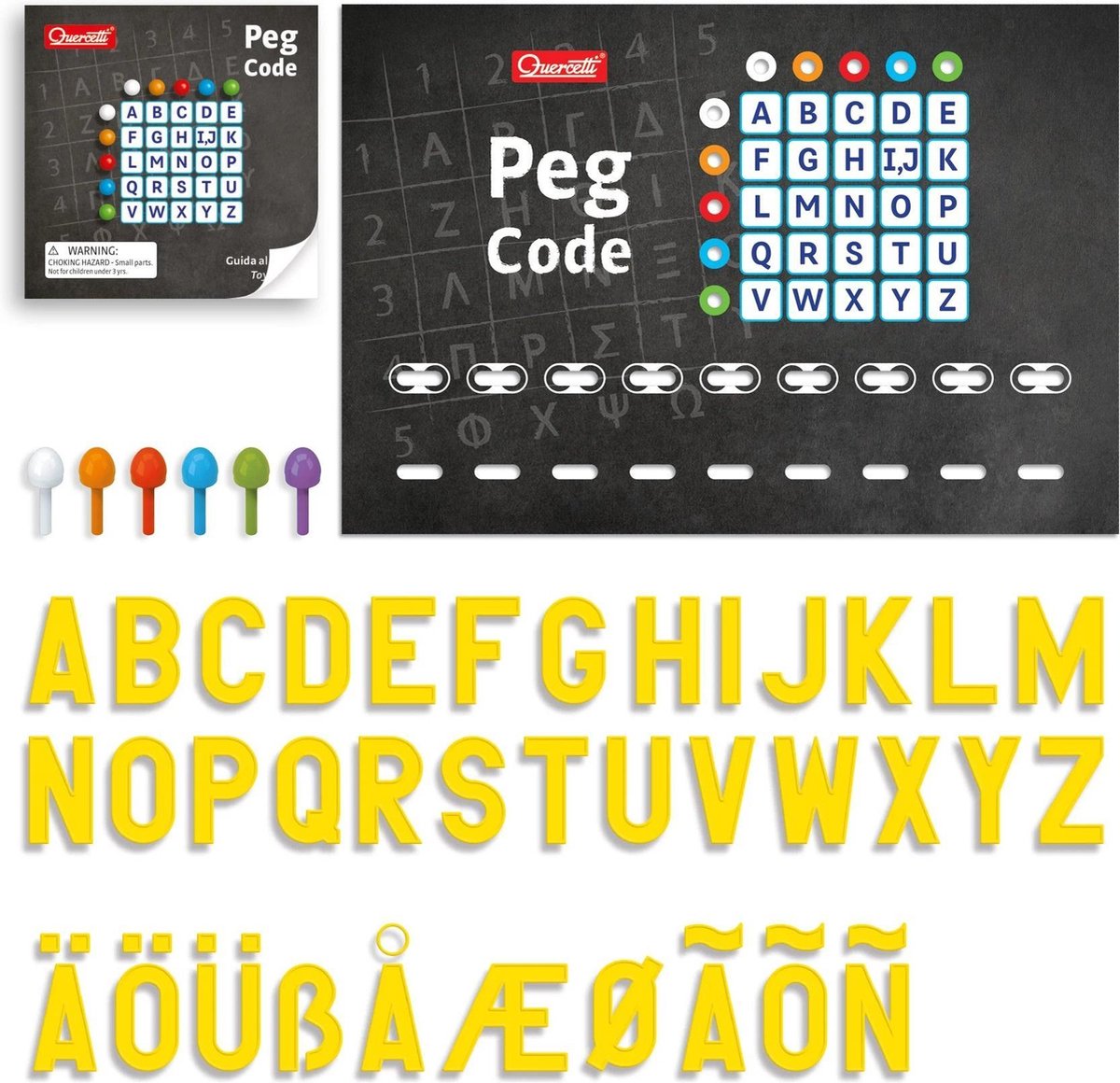 Quercetti Codespel Peg Code Junior 27 X 36 Cm Karton