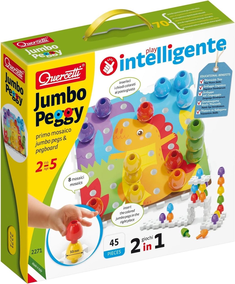 Quercetti Stapelspel Jumbo Peggy Junior Karton 49-delig