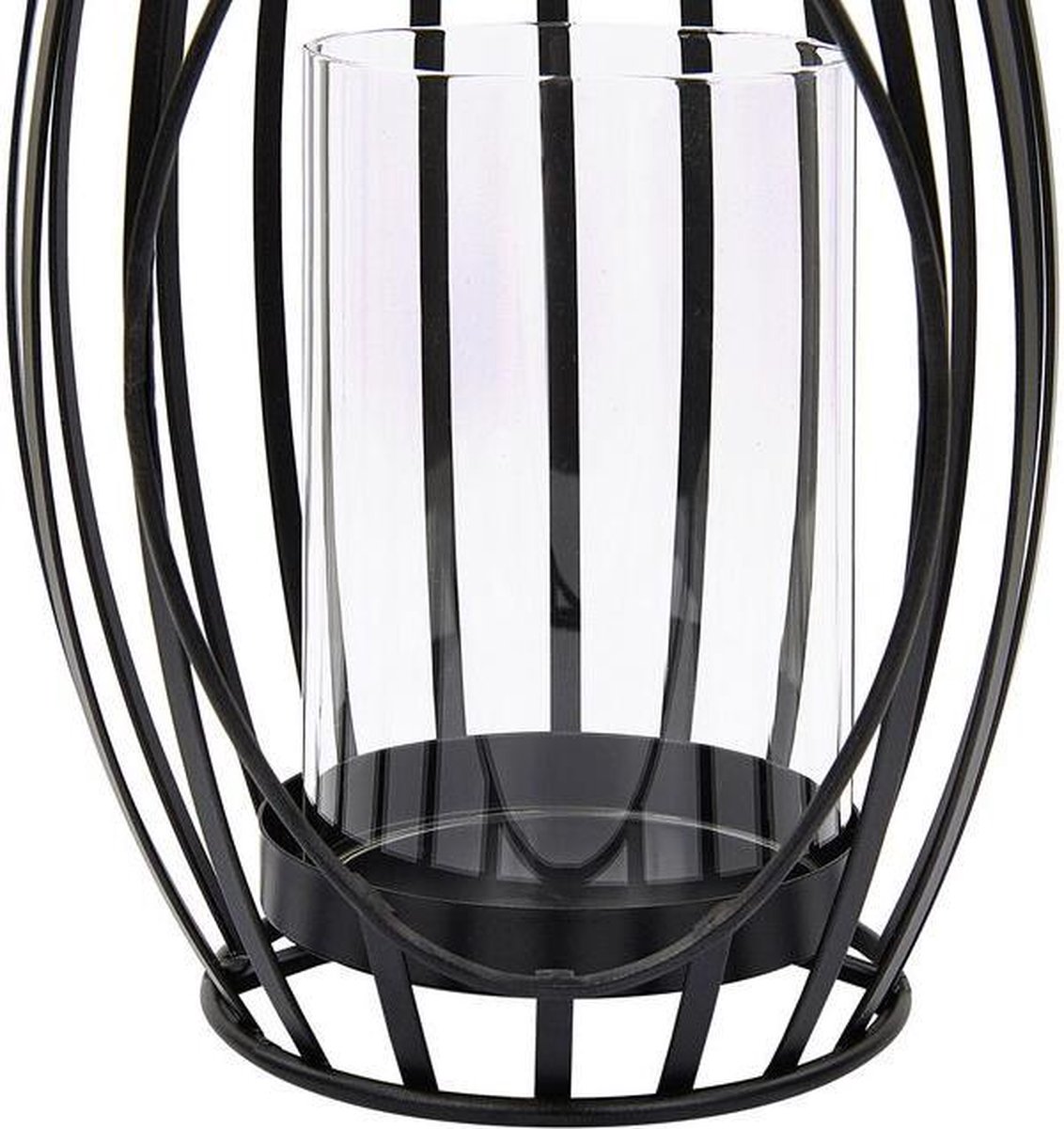 Beliani Lombok Windlicht Metaal 11 X 11 Cm - Zwart