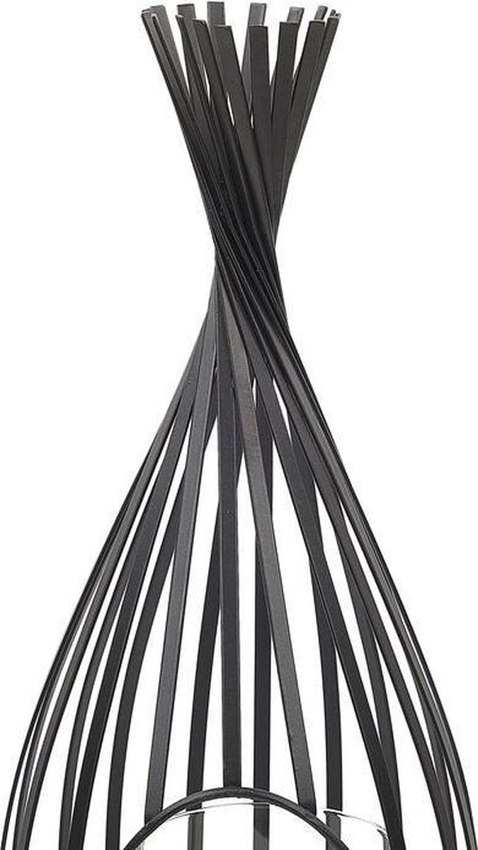 Beliani Lombok Windlicht Metaal 11 X 11 Cm - Zwart