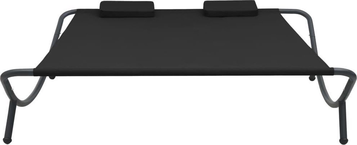 Vidaxl Loungebed Stof - Zwart