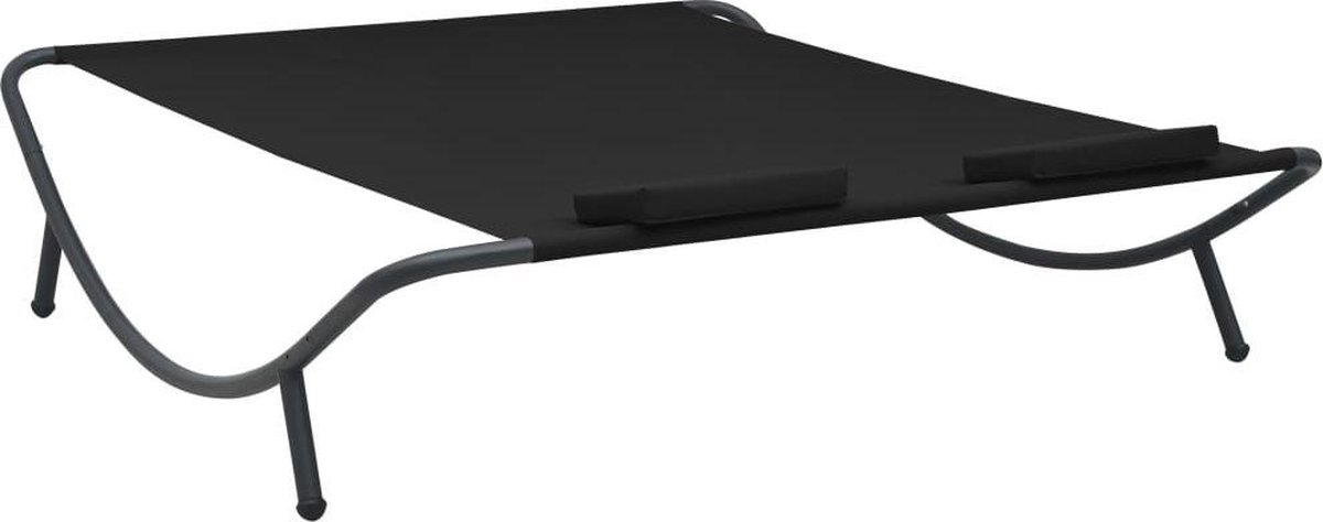 Vidaxl Loungebed Stof - Zwart