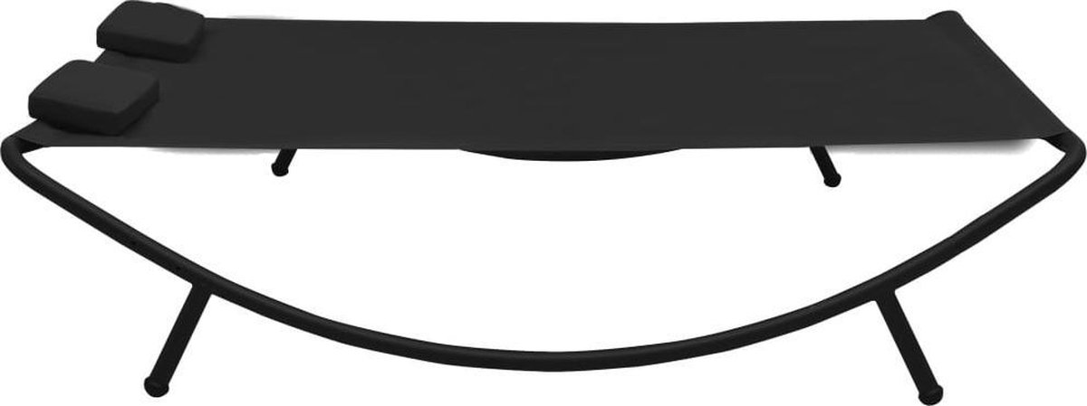 Vidaxl Loungebed Stof - Zwart