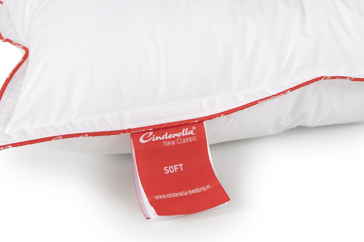 Cinderella New Classic Synthetisch Medium-zacht Hoofdkussen - 100% Ecodown Holle Polyester Vezel - - Wit