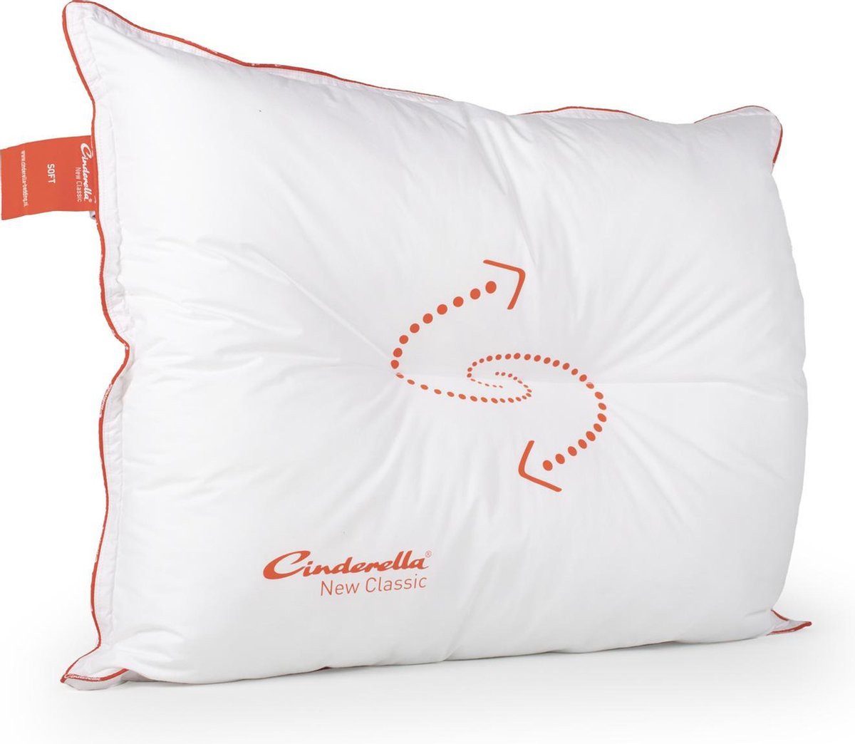 Cinderella New Classic Synthetisch Medium-zacht Hoofdkussen - 100% Ecodown Holle Polyester Vezel - - Wit