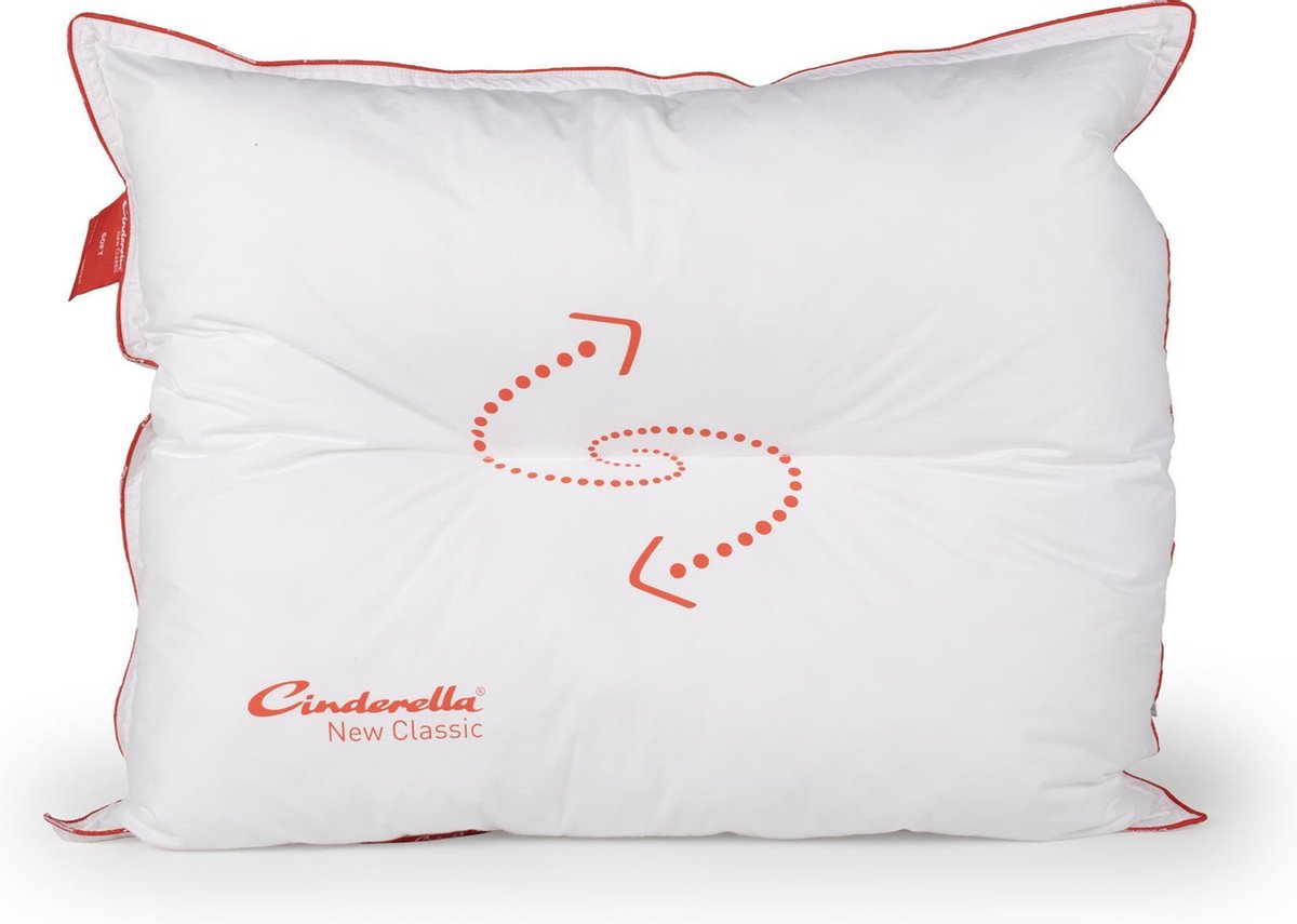 Cinderella New Classic Synthetisch Medium-zacht Hoofdkussen - 100% Ecodown Holle Polyester Vezel - - Wit