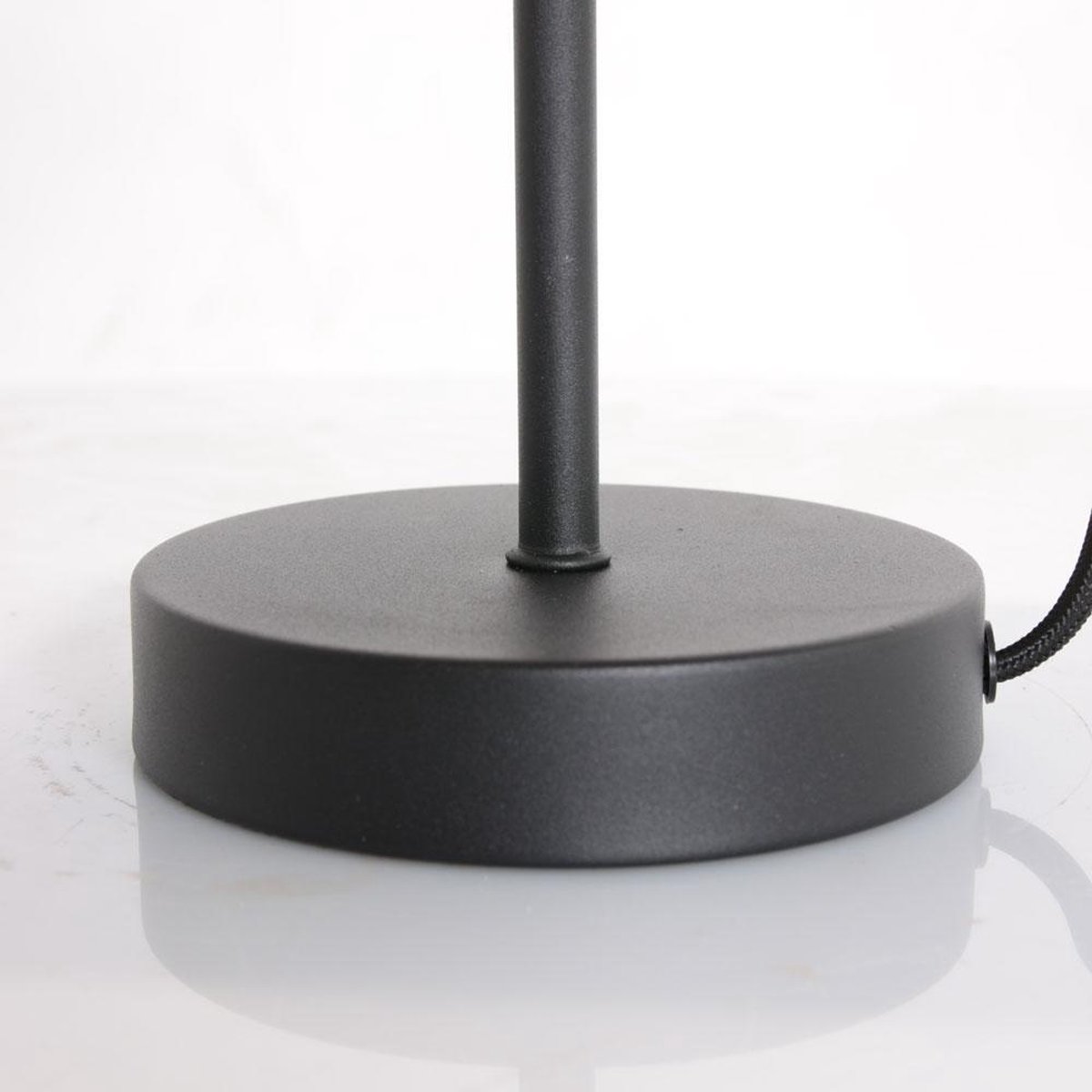 TRIO Tafellamp Hostel 33 X 22 Cm Staal/textiel/goud - Zwart