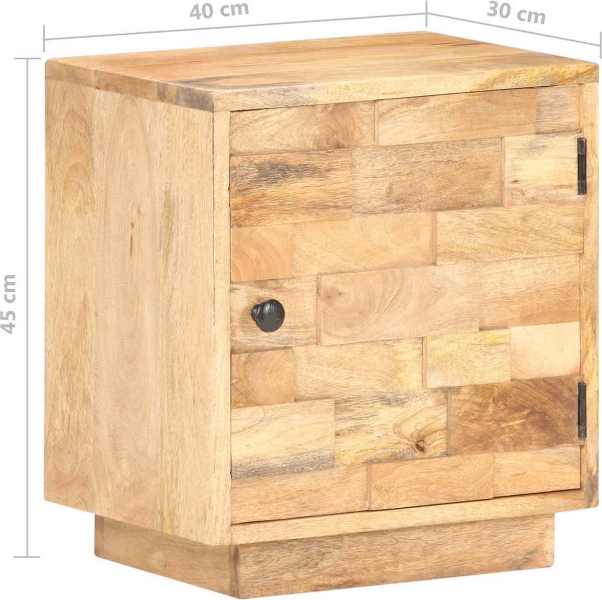 Vidaxl Nachtkastje 40x30x45 Cm Massief Mangohout - Bruin