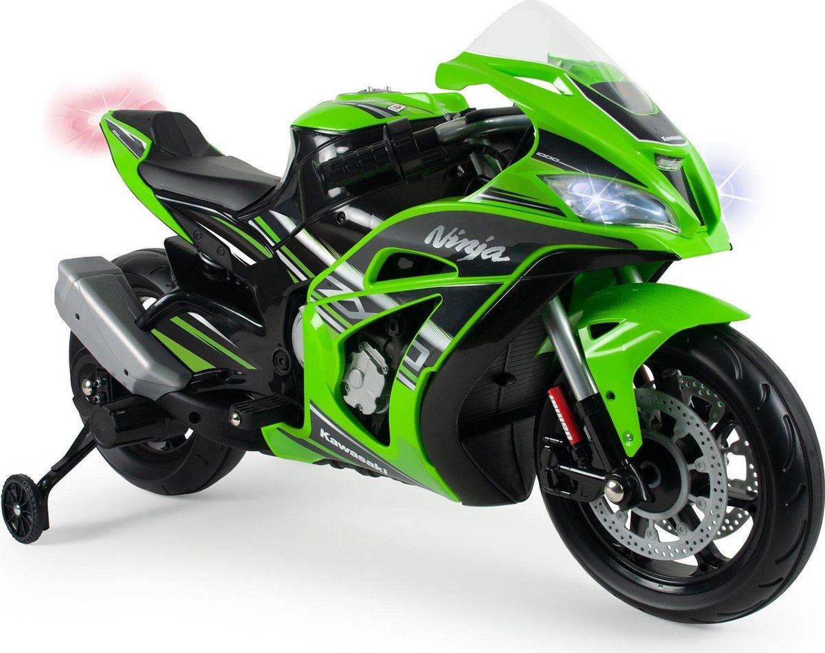 Injusa Accuvoertuig Motorfiets Kawasaki Zx10 12v/zwart - Verde