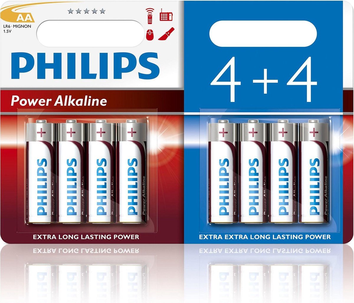 Philips Aa Batterijen - Lr6 - Voordeelverpakking 8 Stuks