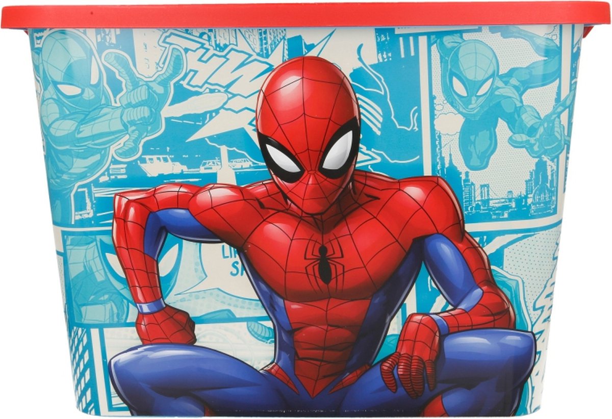 Stor Opbergbox Spider-man 23 Liter/rood - Blauw
