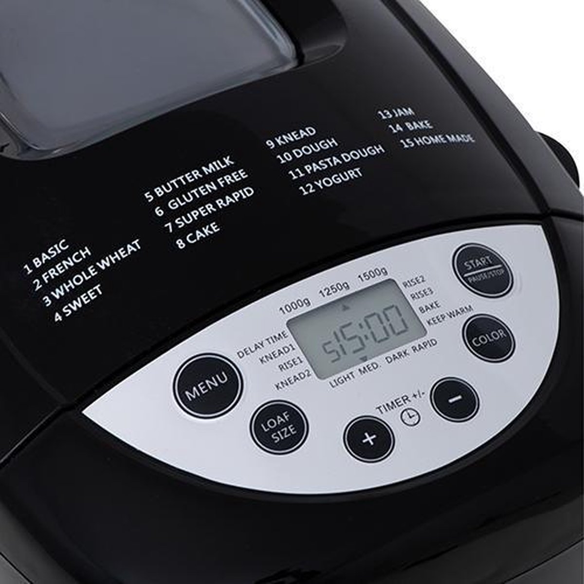 Mesko 6022- Broodbakmachine - 15 Programma's - - Zwart