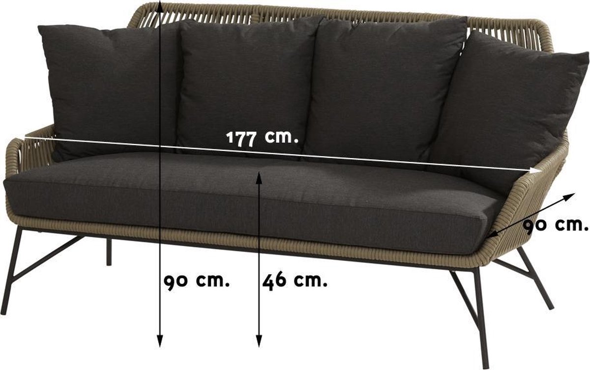 4 Seasons Outdoor 4 Seasons Ramblas Loungebank - Bruin
