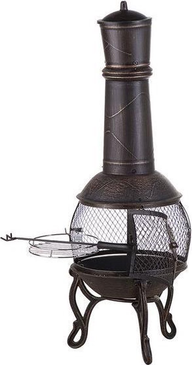 Beliani Tacora Vuurkorf Staal 37 X 37 Cm - Goud