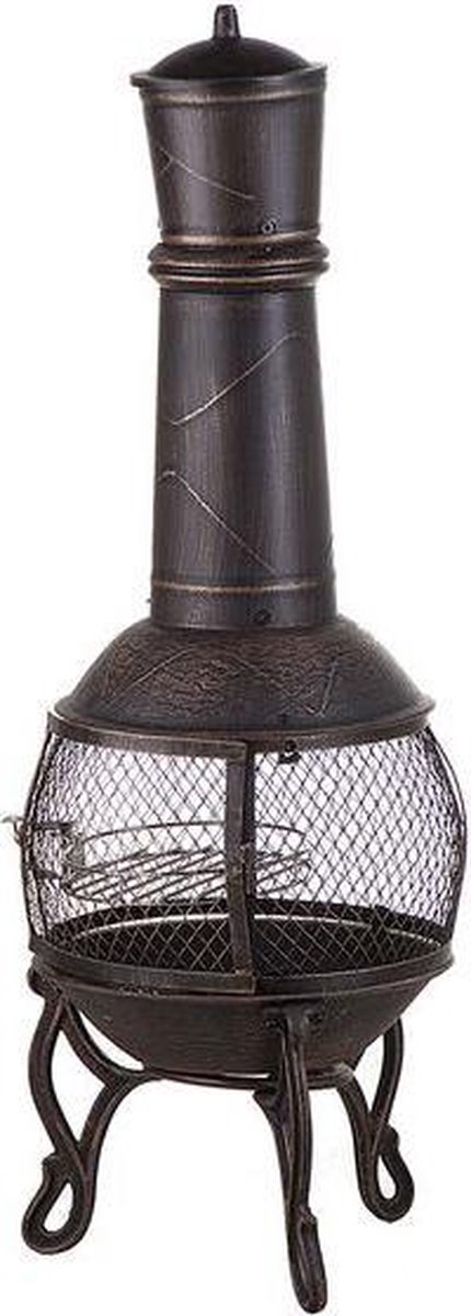 Beliani Tacora Vuurkorf Staal 37 X 37 Cm - Goud