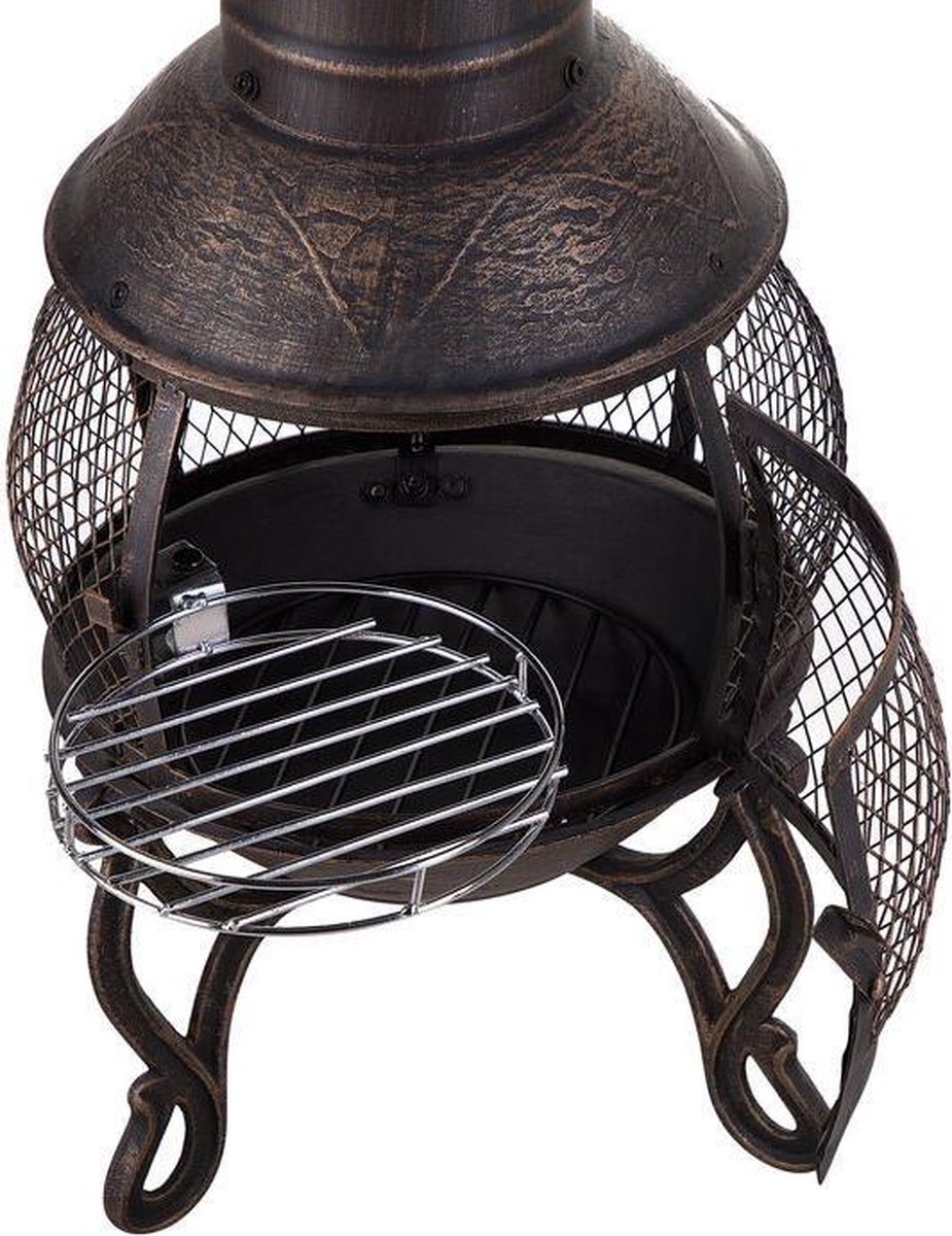 Beliani Tacora Vuurkorf Staal 37 X 37 Cm - Goud