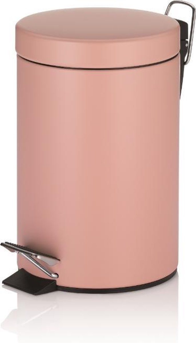 Kela Monaco Pedaal Afvalemmer - 3 Liter - Roze