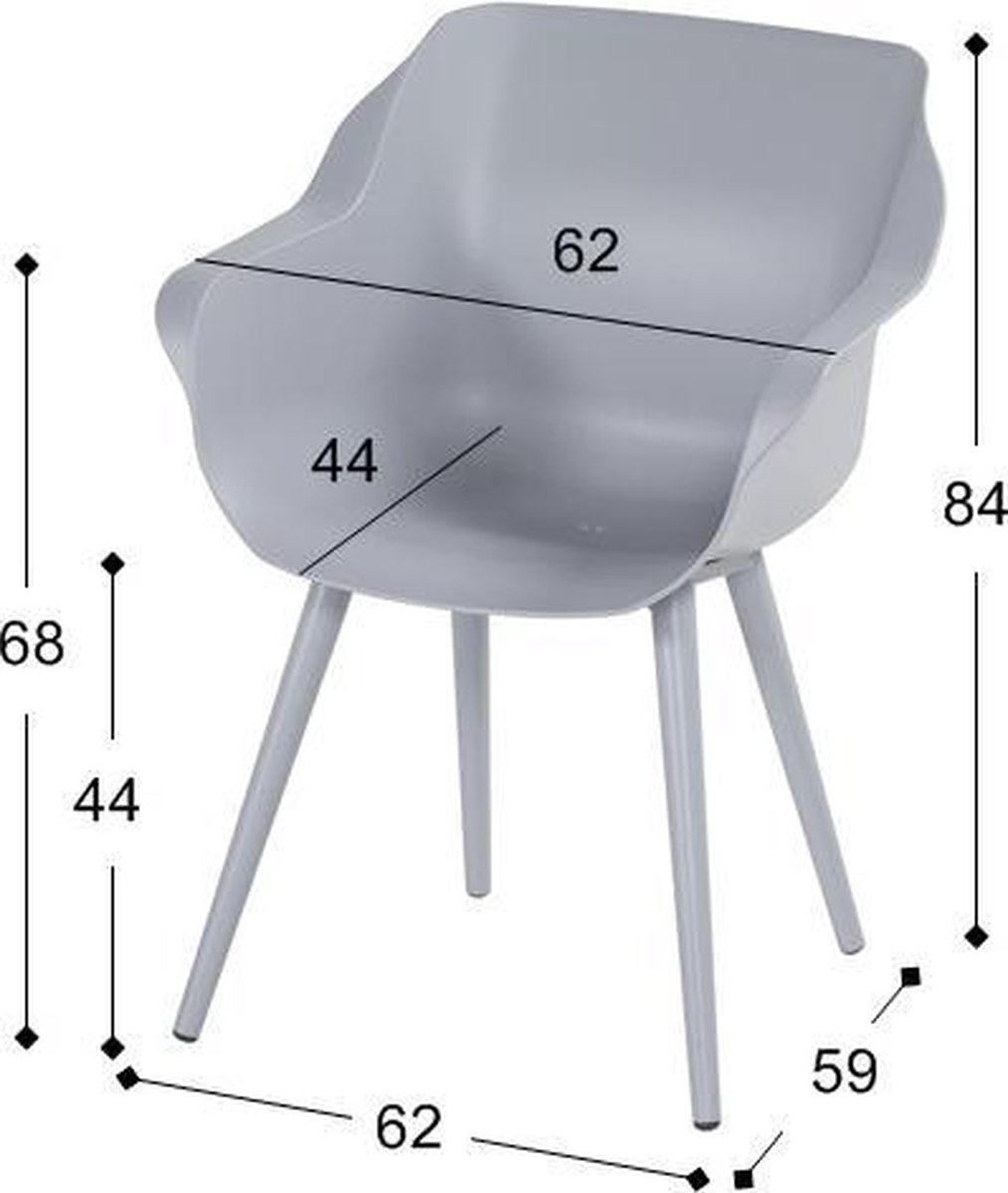 Hartman Sophie Studio Tuinstoel - Set van 2 - Grijs