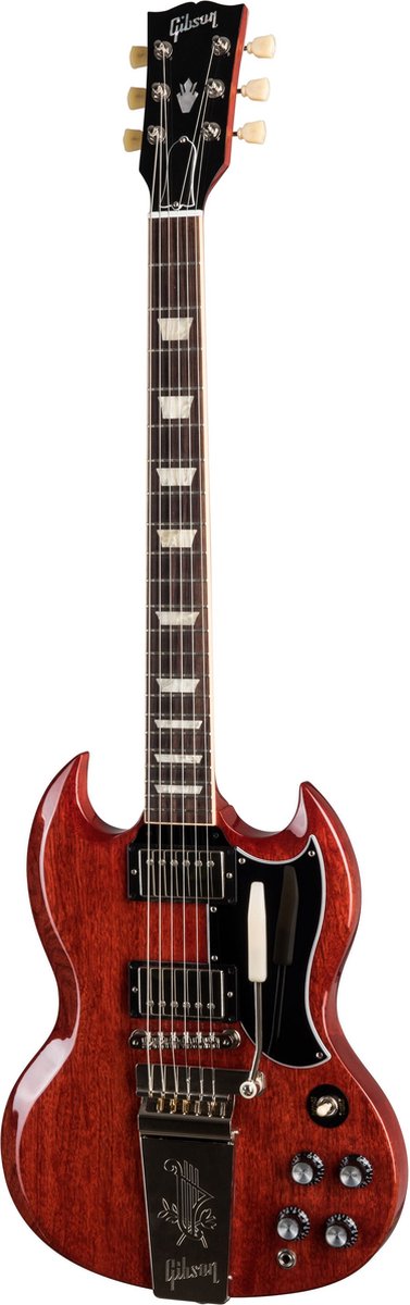Gibson Original Collection SG Standard '61 Maestro Vibrola Vintage Cherry elektrische gitaar met koffer