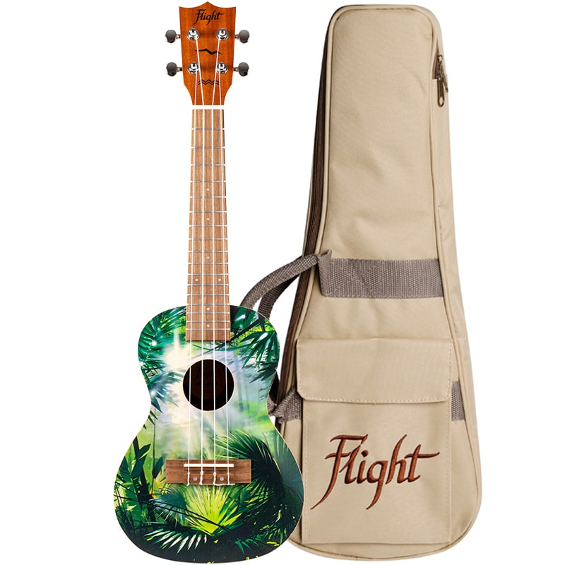 Flight Art Series AUC-33 Jungle concert ukelele met gigbag