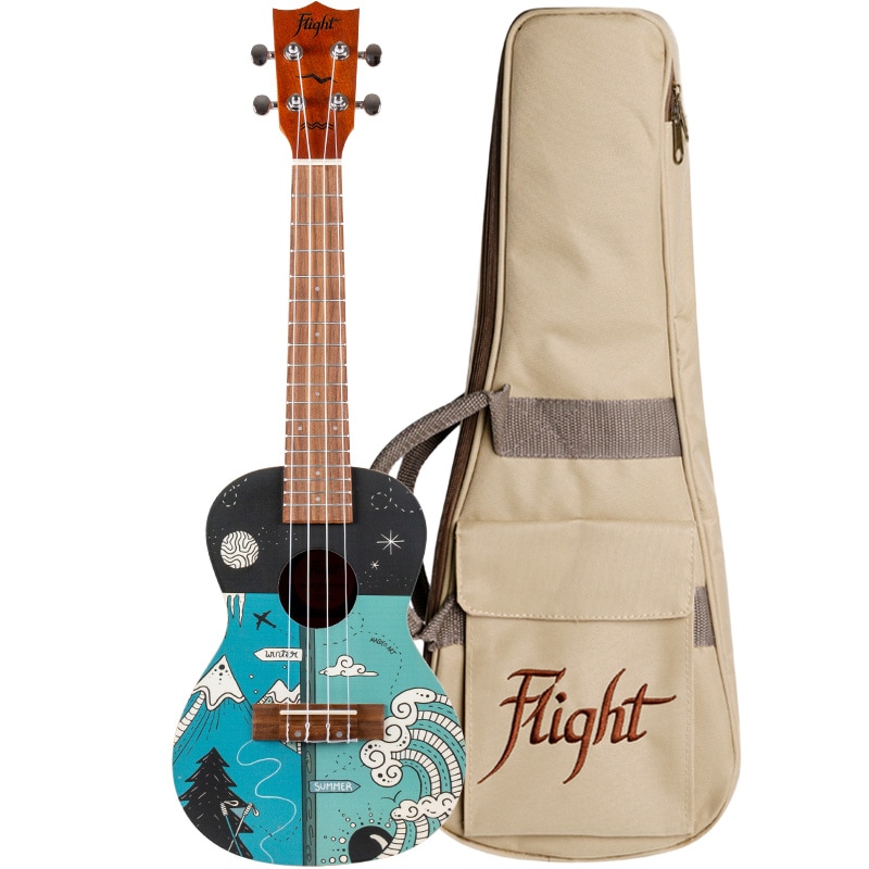 Flight Art Series AUC-33 Two Seasons concert ukelele met gigbag