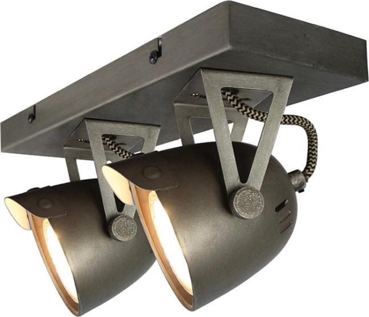 LABEL51 LED Spot Cap 2-light 32 x 10 x 14 cm - Burned Steel - Silver