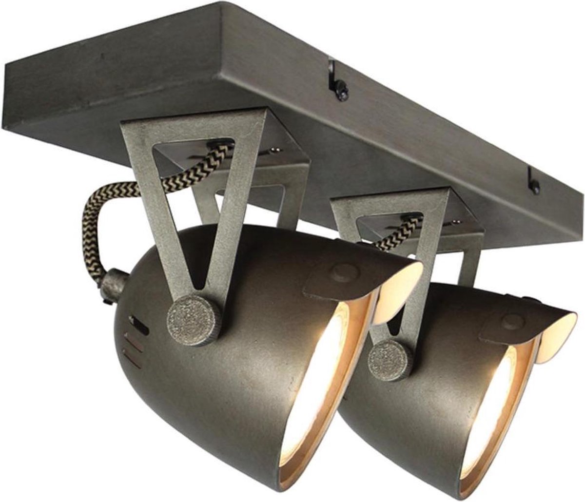 LABEL51 LED Spot Cap 2-light 32 x 10 x 14 cm - Burned Steel - Silver