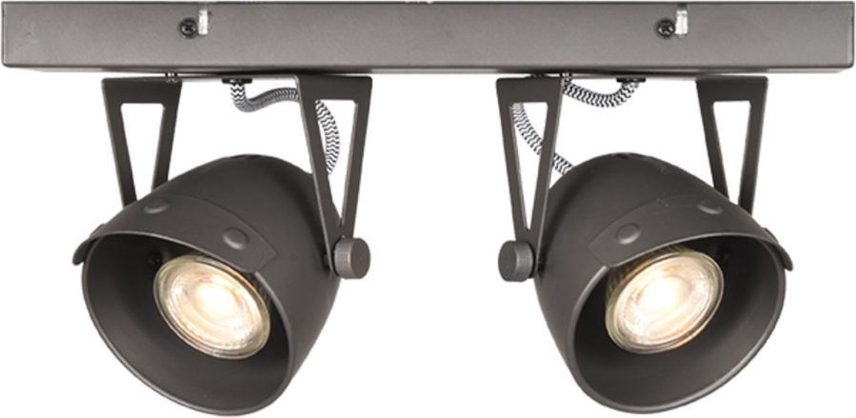 LABEL51 LED Spot Cap 2-light 32 x 10 x 14 cm - Burned Steel - Silver