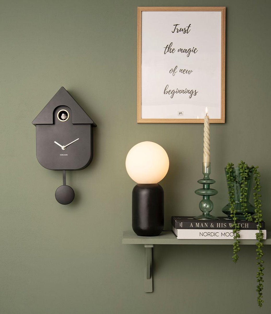 Karlsson Wandklok Cuckoo - Zwart