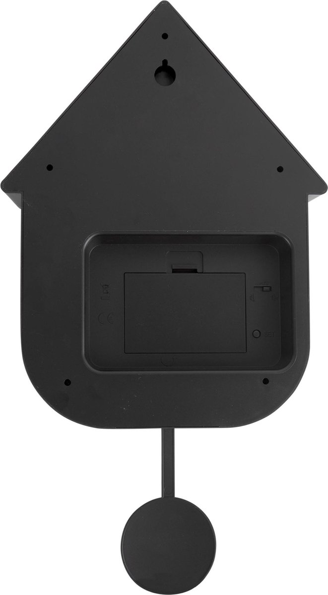 Karlsson Wandklok Cuckoo - Zwart