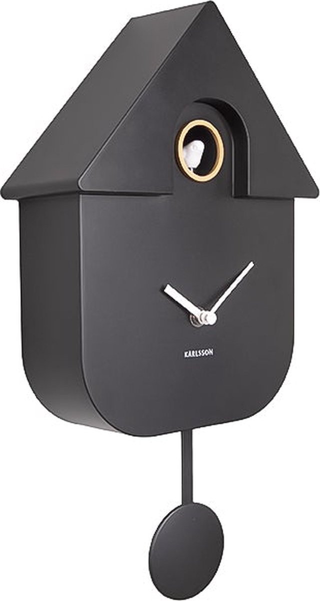 Karlsson Wandklok Cuckoo - Zwart