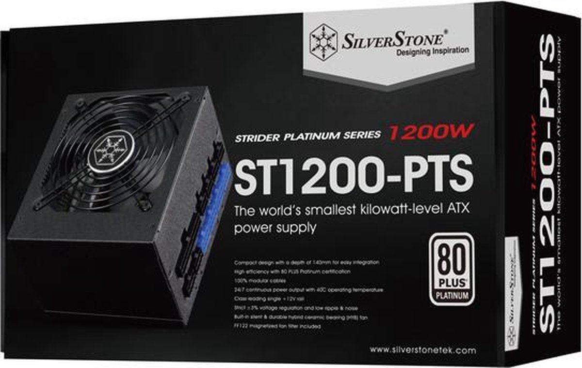 SilverStone stone ST1200-PTS - 1200 W - Silver