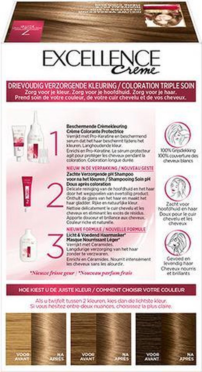 L´Oréal Paris L&apos;Oreal Haarverf Excellence Creme - 7 Middenblond - Grijs