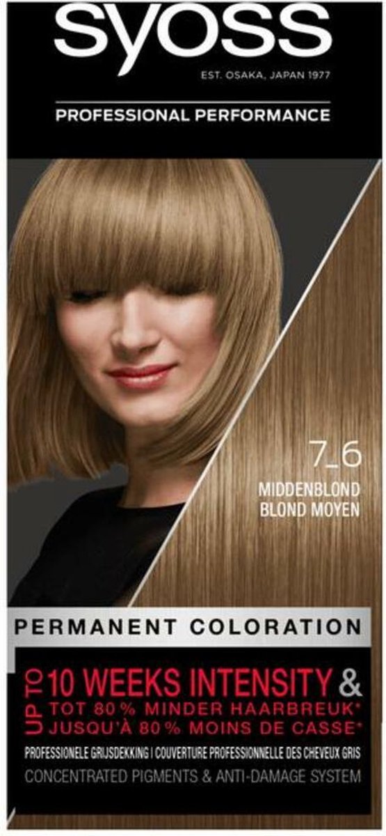 Syoss Haarverf Color Creme - Middel Blond Nr 7-6
