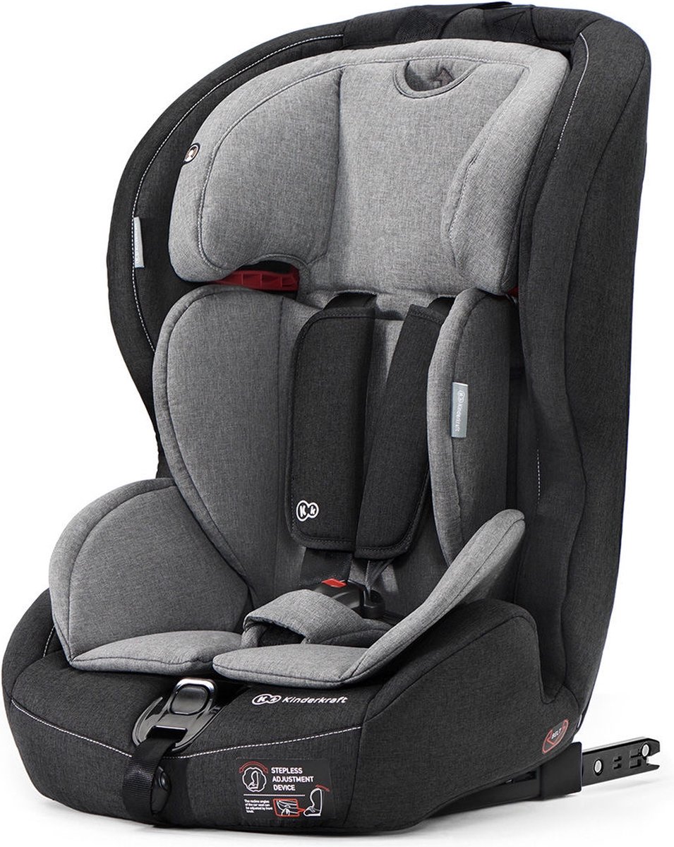 Kinderkraft Autostoel Safetyfix - Zwart / - Grijs