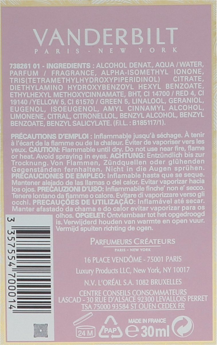 Gloria Vanderbilt Gloria Van Der Bilt - Eau De Toilette Woman 30 ml