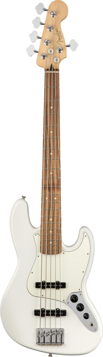Fender Player Jazz Bass V Polar White PF