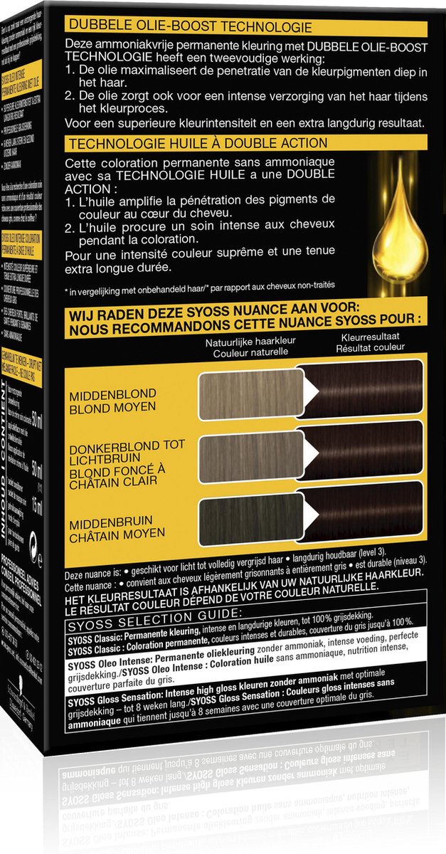 Syoss Haarverf - Oleo Intense 4-86 Fluweelbruin