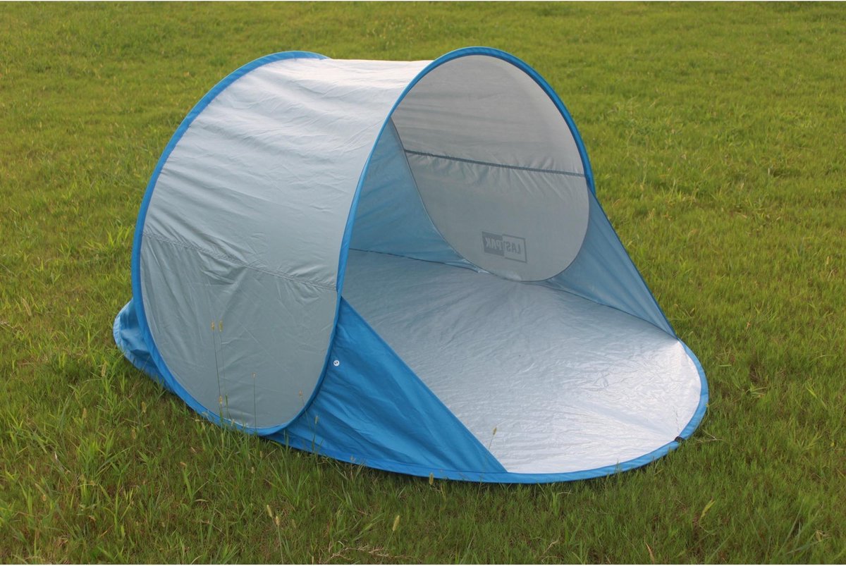 Huismerk Strandtent Pop Up - Hitte & uv Beschermd mix Color - 195 x 100 x 85 cm - Blauw