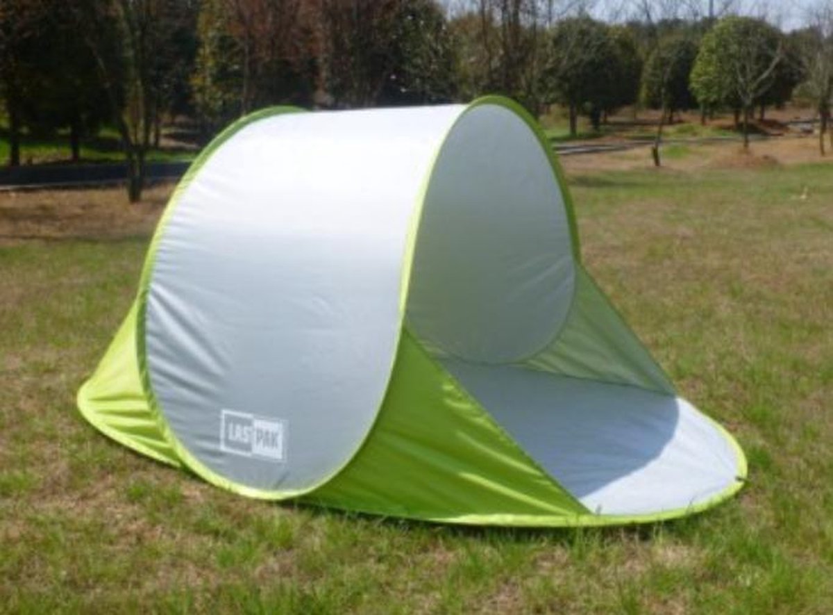 Huismerk Strandtent Pop Up - Hitte & uv Beschermd mix Color - 195 x 100 x 85 cm - Blauw