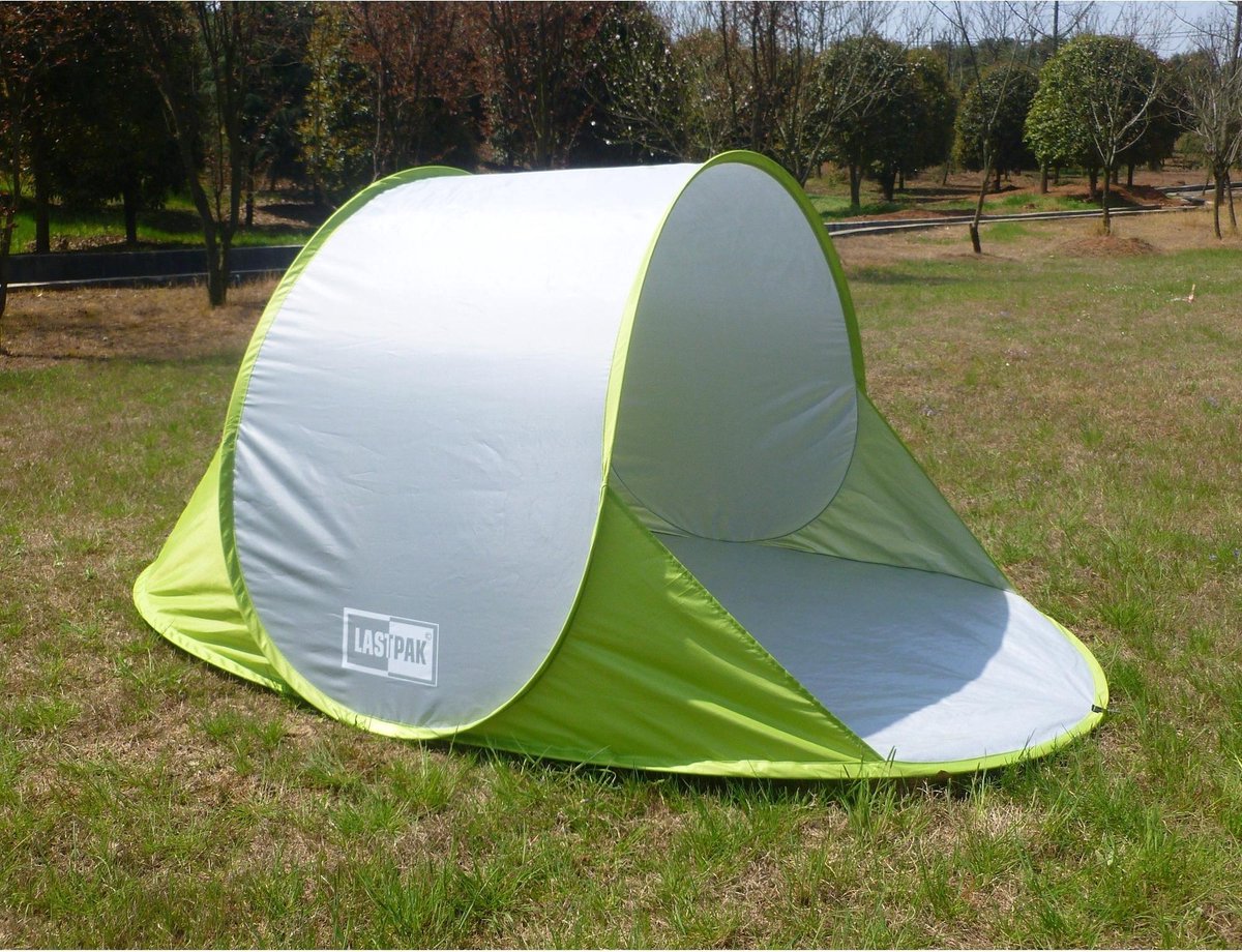 Huismerk Strandtent Pop Up - Hitte & uv Beschermd mix Color - 195 x 100 x 85 cm - Blauw