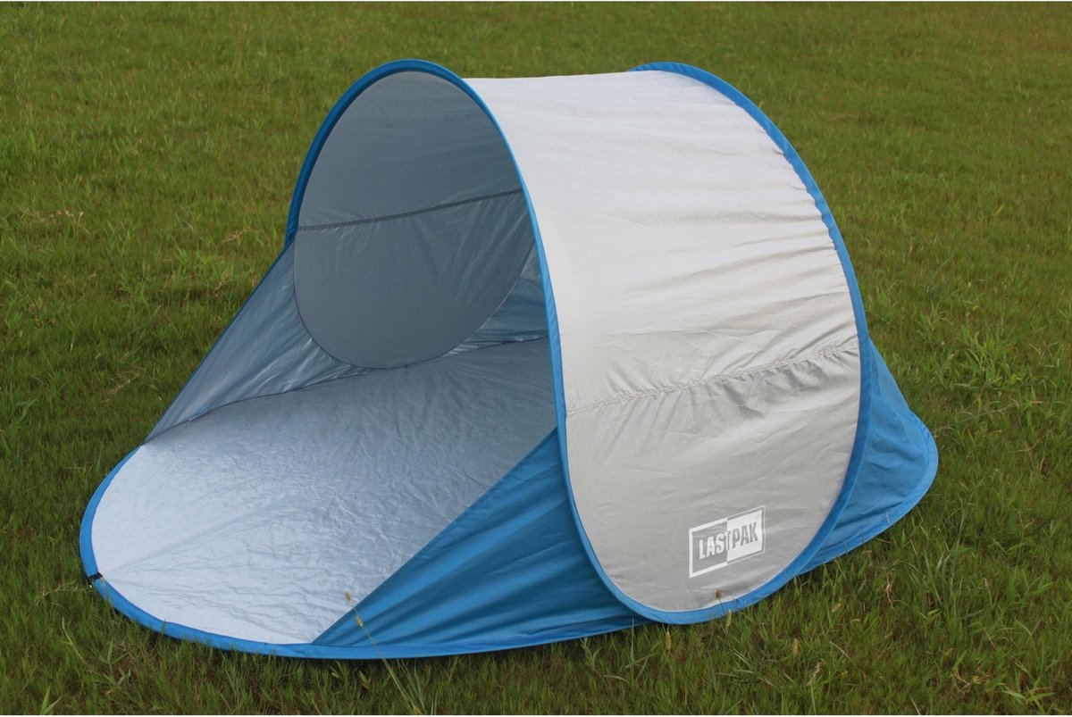 Huismerk Strandtent Pop Up - Hitte & uv Beschermd mix Color - 195 x 100 x 85 cm - Blauw