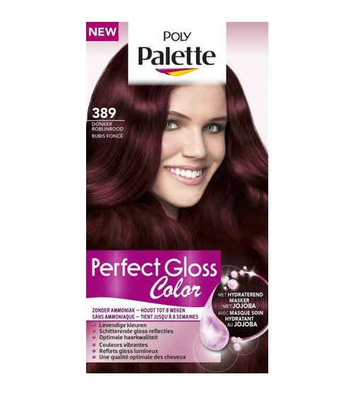 Schwarzkopf Poly Pallette Haarkleuring - 389 Donker Robijnrood