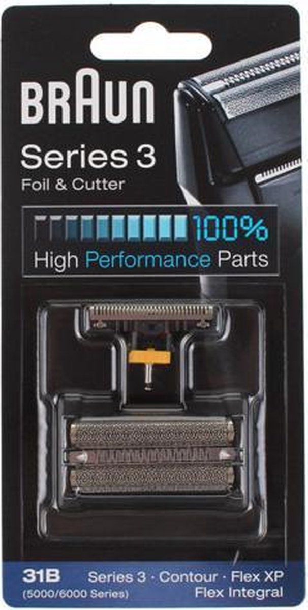 Braun 31B 5000-6000 serie scheerblad en messenblok - Zwart