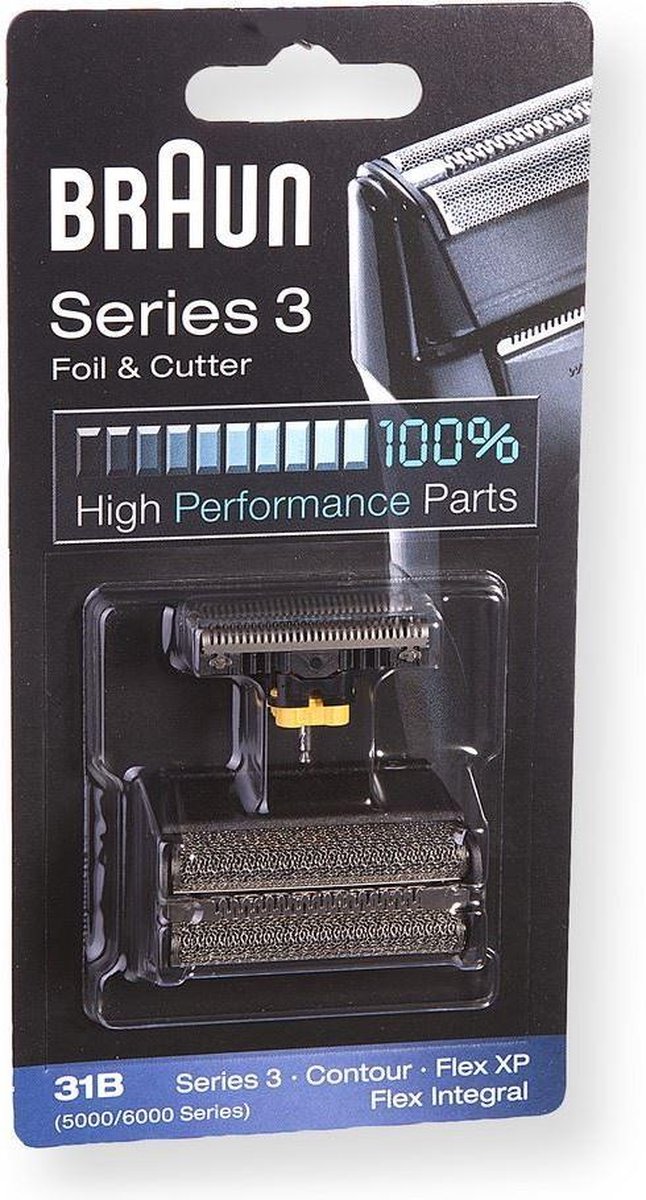 Braun 31B 5000-6000 serie scheerblad en messenblok - Zwart