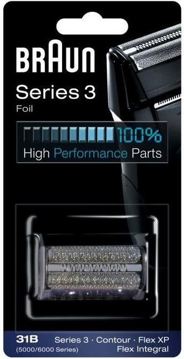 Braun 31B 5000-6000 serie scheerblad en messenblok - Zwart